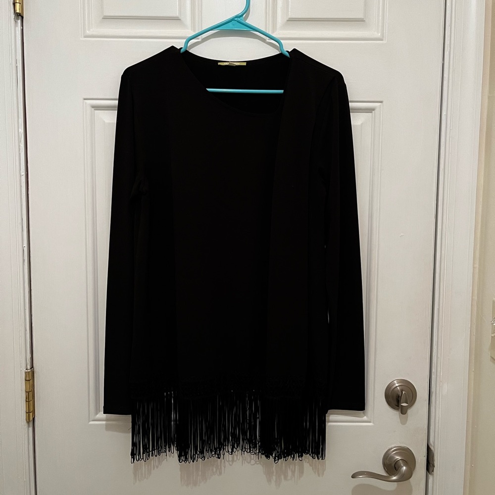 Black Fringe Top